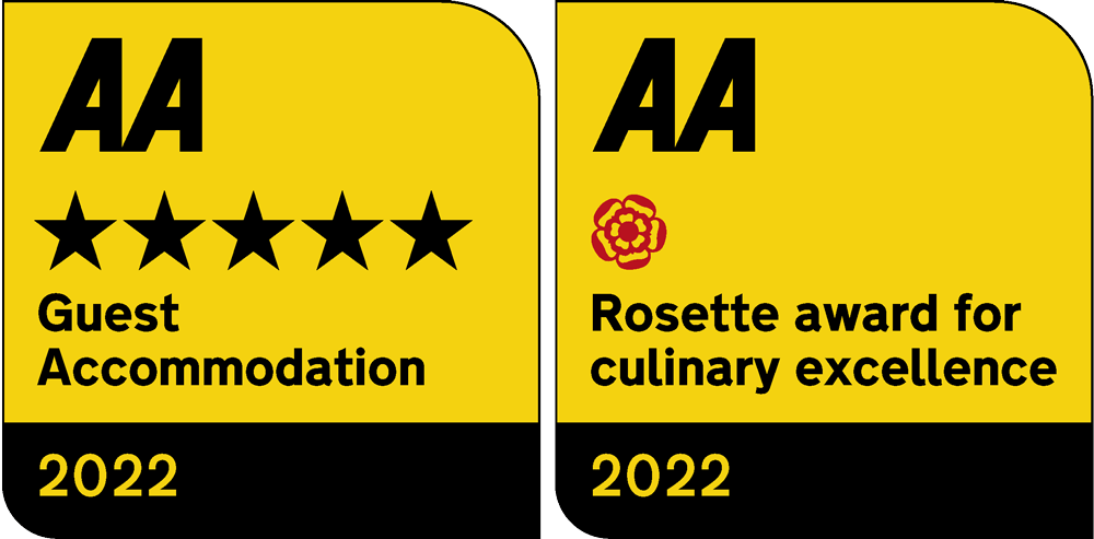 AA 5 star accommodation Rosette culinary excellence